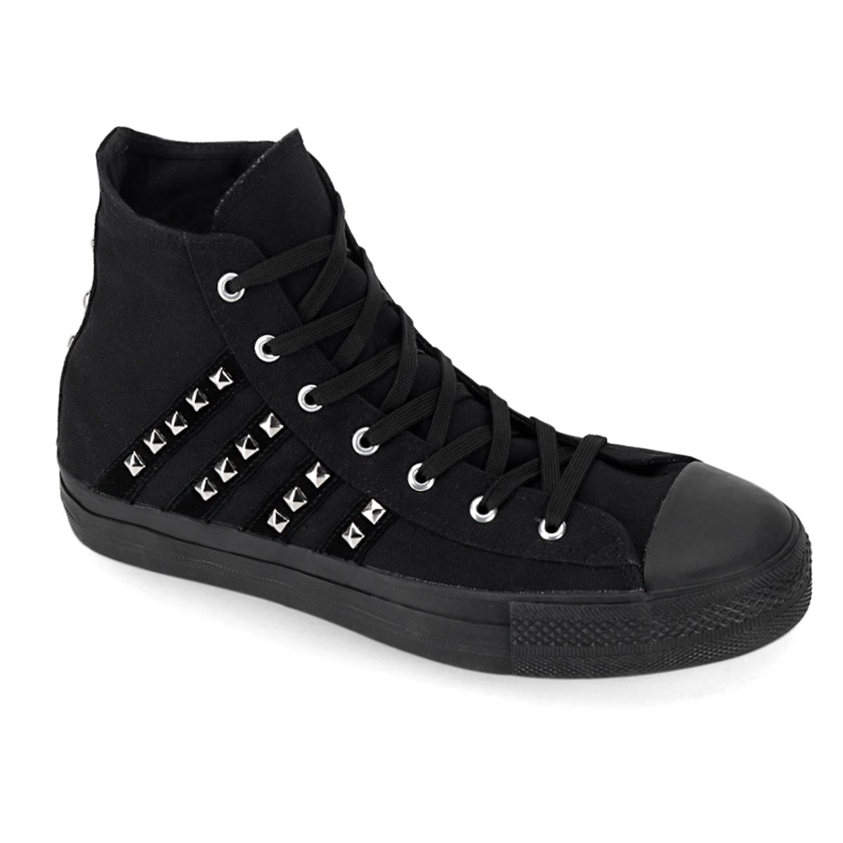 Demonia Deviant-103 Vászon-Velúr Férfi Sneakers Fekete | DFAB-Ⅰ