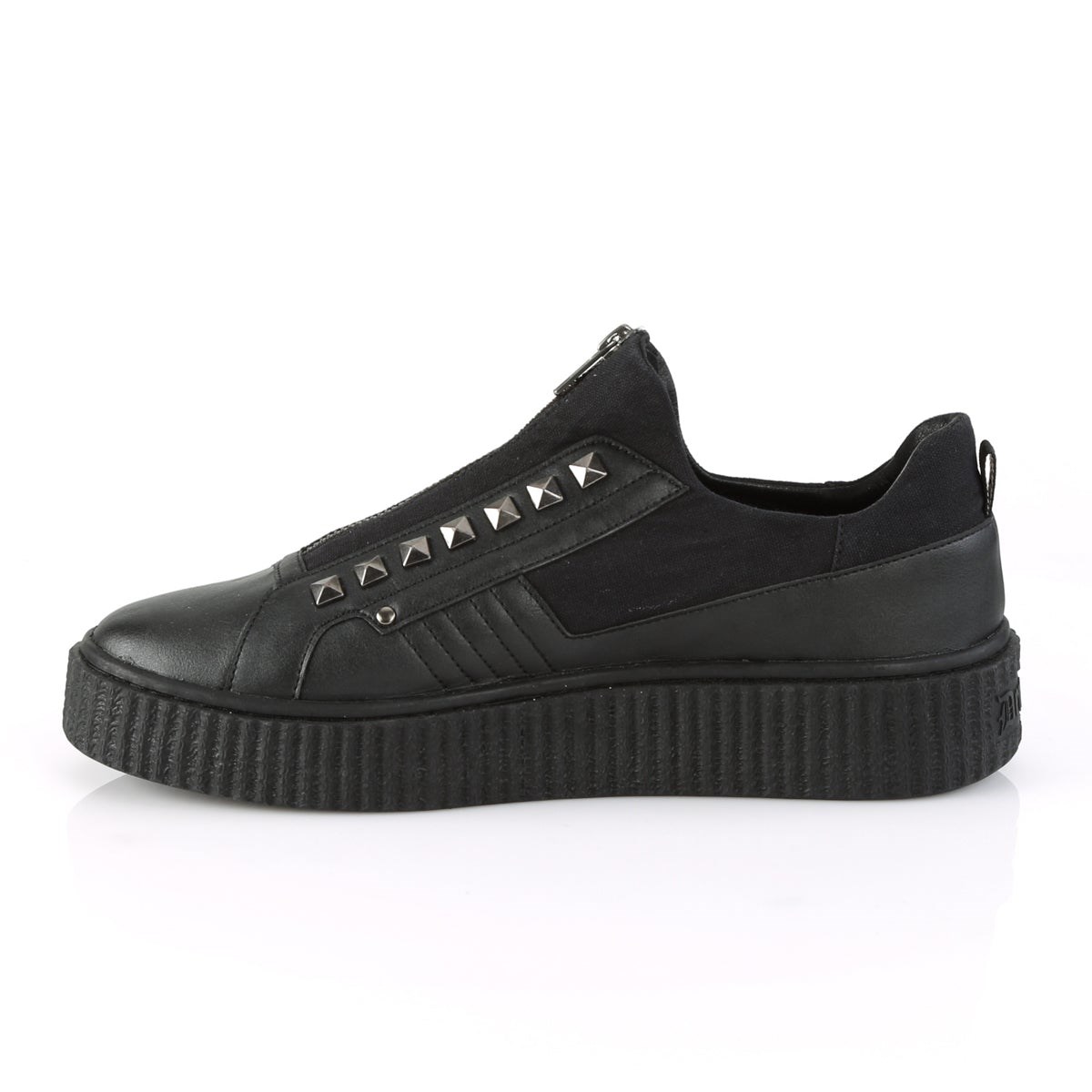 Demonia Sneeker-125 Faux Bőr Férfi Sneakers Fekete | RIAW-Ⅲ