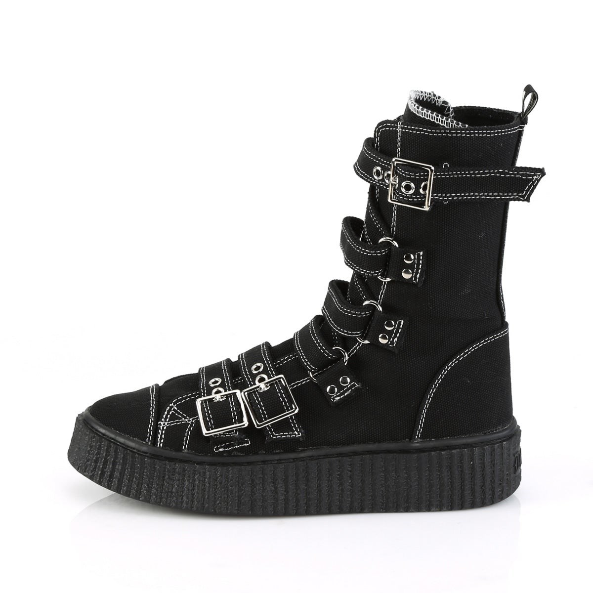 Demonia Sneeker-318 Vászon Férfi Sneakers Fekete | LOSB-Ⅴ